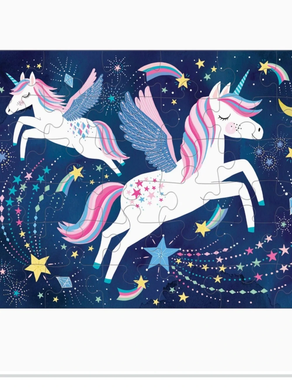 Puzzle To Go: Unicorn Magic Travel Puzzle - Purple & Cream